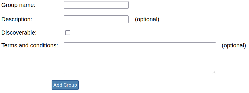 Magpie Add Groups Form