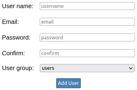 Magpie Add Users Form